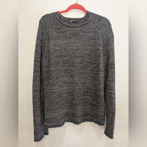 American Apparel Mens Gray Black Roll Neck Sweater 100% Combed Cotton Classic